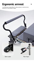 Bodybuilding Langlebige Hochwertige Yoga Vollausziehbare Liege Schwarzes Aluminium Pilates Reformer Gerät Box Jump Board Tragbar
