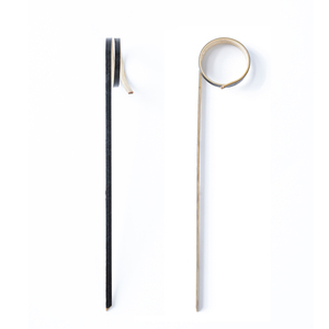 Fábrica al por mayor negro 12 centímetros anillo de dedo cuerda bastón de caramelo palos cóctel fiesta palos decoración de frutas palos de bambú - Product Image 5
