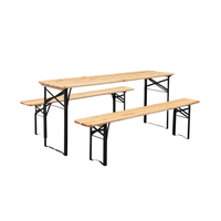 Banquets et mariages modernes d'hôtel Ensembles de table à manger pliables de restaurant Bancs en bois durables de vente en gros d'usine pour l'usage de parc
