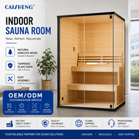 CAISHENG OEM ODM Traditioneller Innensaunaraum Maßgefertigte Hemlock-Holz-Saunakabine für Heim- und Gewerbenutzung