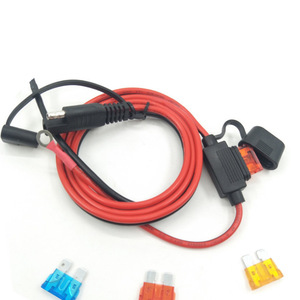Solar Dc Power Cord 20A IP65 <b>PVC</b> SAE Plug With Fuse Holder 2 Core Wire For Outdoor Use - Product Image 5