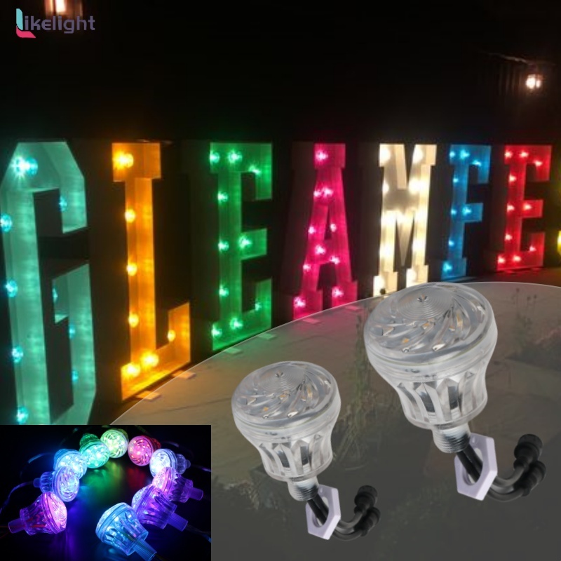 High Brightness 60mm 18leds/pcs Rgb Leds Pixel Lights Ucs2903/gs8206 SPI Cabochon Lights for Amusement Park Wedding Love Letters