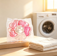 Lessive en capsules solubles en PVA à forme de fleur, conception multi-chambres, pour usine OEM personnalisée