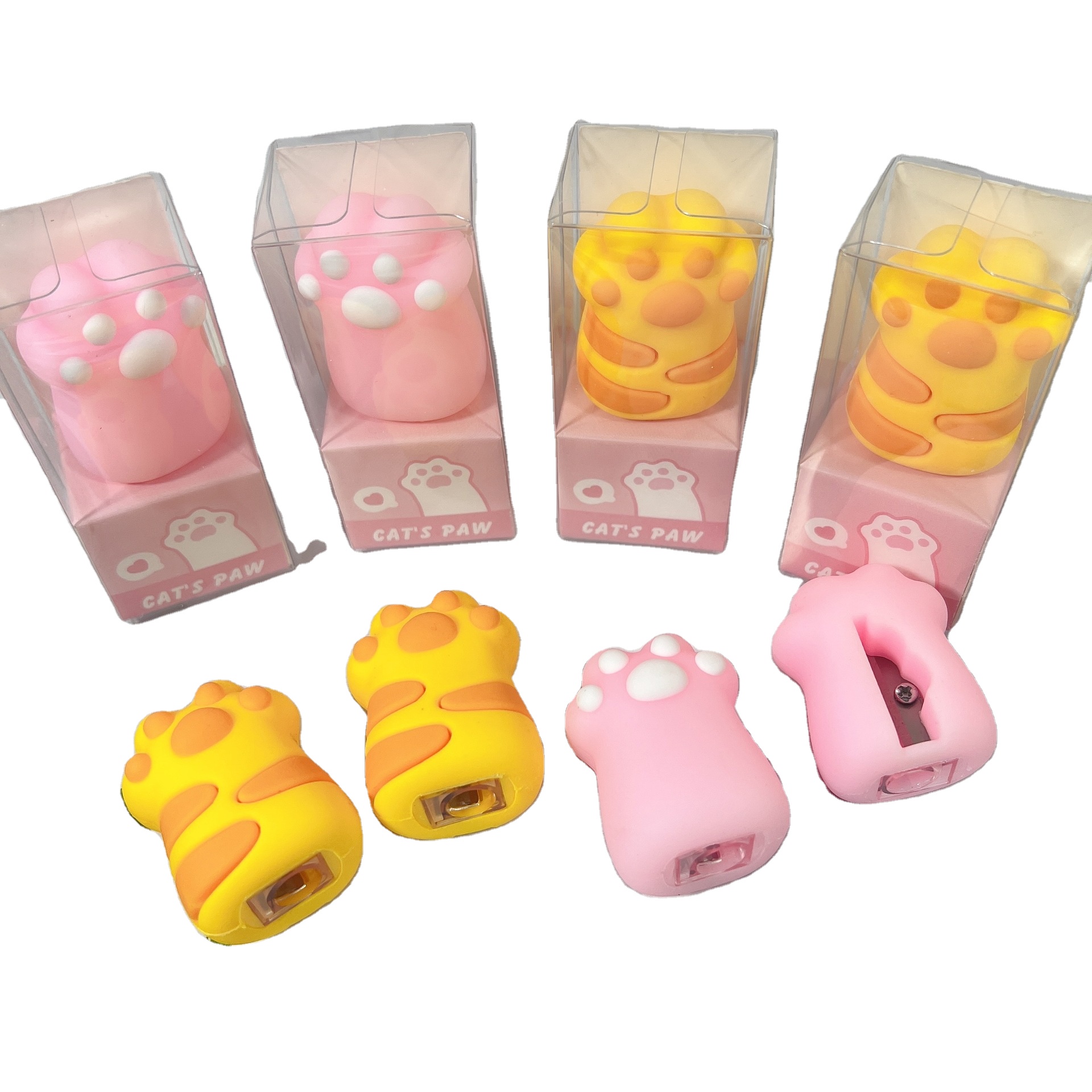 Милый мультяшный школьный канцелярский дизайн Кошачий коготь точилка для карандашей для детей