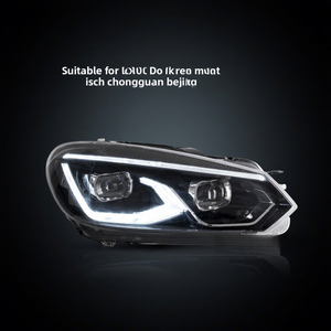 2010-2014 Golf 6 MK6 LED Headlight Assembly All-LED <b>Projector</b> Lens Running <b>Lights</b> 12V 5600 Lumens 4600K 35W LED Technology - Product Image 3