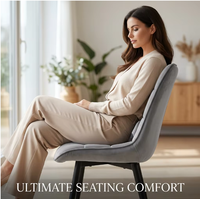 Chaises de salle à manger de luxe en velours rembourrées, couleur personnalisée, logo, coussin épais en éponge souple, pour la maison, le bureau, la salle de sport
