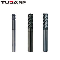 Fraise à queue en carbure monobloc multi-âches en tungstène, revêtement AlTiN, 10 mm, avec profil C & R, pour HRC48-65