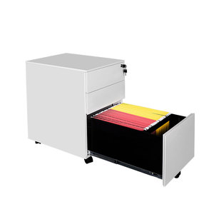 Modern High Quality 3-Drawer Vertical Mobile Steel File <b>Cabinet</b> Adjustable <b>Lockable</b> for Home Office Bank Kitchen School Hospital - Product Image 4