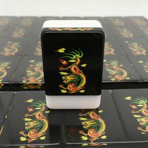 Tuiles de Mahjong en Acrylique <span class=keywords><strong>Dragon</strong></span> Chinois Personnalisées, Jeu de Voyage Portable pour Adultes, Cadeau pour les Joueurs Américains, Singapourais et Malaisiens - Product Image 2
