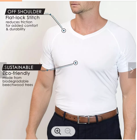 Men v neck-White