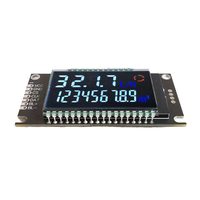 TN personnalisé 6 chiffres 7 segments écran LCD fond noir texte blanc affichage industriel Instrument Segment Code pour Code