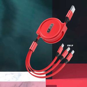 Three-In-One Liquid Data Customized Advertising Gift Logo Fast Charge 3A Telescopic Drag Three <b>Charging</b> <b>Cable</b> - Product Image 6
