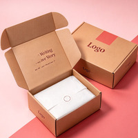 Boîte en carton ondulé personnalisée, boîte à courrier carrée, boîte pliante en carton pour vêtements, boîte pliante pour chaussures, cosmétiques, jouets