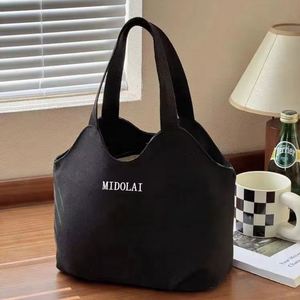 Custom-sized Solid-color Eco-friendly Canvas Handbagscasual Single-shoulder Handbags and Student Bags - Product Image 2