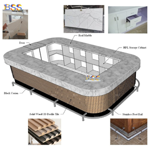 Ideas de mostrador de tienda de sushi, luz Led fantástica, comida rápida en forma de U, Club de <span class=keywords><strong>vinos</strong></span>, aeropuerto, Hotel, Restaurante Español, Mostrador de Bar de cócteles - Product Image 3