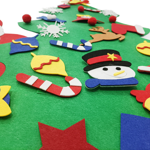 Set de Árbol de Navidad 3D de Fieltro de Poliéster para Hacerlo Tú Mismo con 32 Adornos Colgantes Creativos para Niños Pequeños y Niños, Decoración Navideña para Puerta - Product Image 5