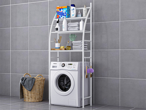 Estante de Almacenamiento Metálico <span class=keywords><strong>para</strong></span> Baño de 4 Niveles, Personalizado, Ahorra Espacio, <span class=keywords><strong>para</strong></span> <span class=keywords><strong>Lavadora</strong></span> - Product Image 2