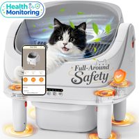Bac à litière automatique intelligent pour plusieurs chats, grande capacité, contrôle par application, silencieux 30 dB, robot nettoyeur de litière autonettoyant