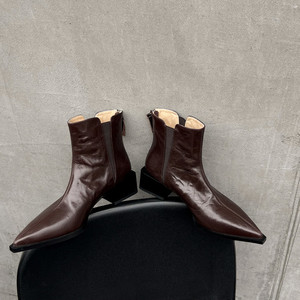 Botas Clásicas de Tobillo de Alta Calidad con Tacón Cuadrado, Parte Superior de Cuero Genuino, Botas de Ocio Femeninas de Moda Retro - Product Image 6