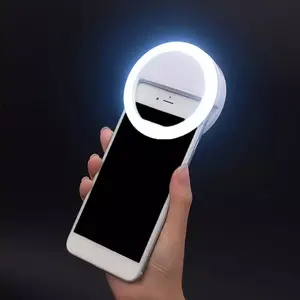 Vente chaude Bonne Qualité Portable Rechargeable Usb Clip Caméra Vidéo Téléphone Mobile Anneau Lumière Selfie