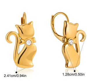 Pendientes de Aro de Acero Inoxidable al por Mayor, Chapados en Oro PVD de 18K, Impermeables e Hipoalergénicos - Product Image 6