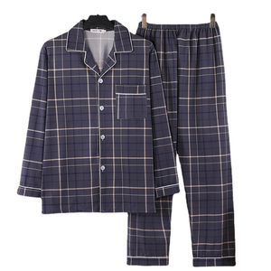 Set Pigiama da Uomo a Maniche Lunghe, Morbido e Confortevole, Abbigliamento da Notte in Due Pezzi - Product Image 1