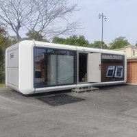 Conception innovante de maison conteneur modulaire mobile en panneaux sandwich d'acier pour usage hôtelier, étanche/résistant au vent, livraison rapide et moderne.