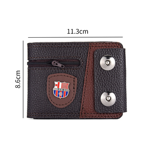 <span class=keywords><strong>Portafoglio</strong></span> da <span class=keywords><strong>uomo</strong></span> con <span class=keywords><strong>cerniera</strong></span> a doppio pulsante con Logo personalizzato, <span class=keywords><strong>portafoglio</strong></span> pieghevole alla moda - Product Image 4