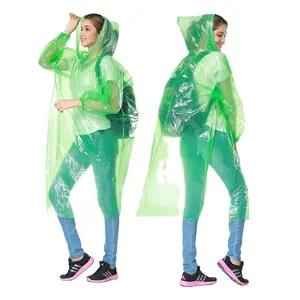 Pull Over Rain Coat For Adults Disposable Rain Poncho Sleeved Emergency Rain Coat With Sleeve