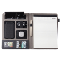 Carpeta Portafolio de Cuero PU Premium Personalizada A4, Organizador de Documentos Ejecutivo, Bloc de Notas para Currículum, para Archivo de Conferencias