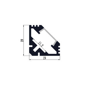 Profilo a LED rotondo in alluminio a LED con profilo a LED montato su superficie per decorazione di luce per interni 18.3*15.8mm - Product Image 3