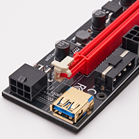 Nouveau plus récent VER 009S PCI-E 1X à 16X LER Riser 009 Card Extender PCI Express Adapter USB 3.0 Cable Power