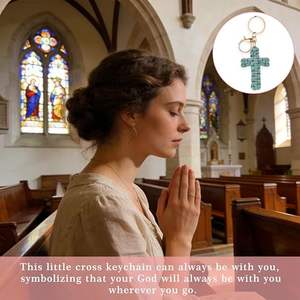 พวงกุญแจคริสเตียนแบบถักมือ สไตล์โบฮีเมียน ย้อนยุค เรียบง่าย สำหรับกระเป๋า รถยนต์ ของขวัญสุดสร้างสรรค์ - Product Image 4