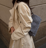 Sac à bandoulière portable en cuir véritable de luxe vintage pour femmes, sac à main élégant tendance et imperméable
