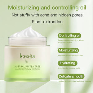 Crème Clarifiante à l'Huile Essentielle d'Arbre à Thé OEM/ODM pour Peaux à Tendance Acnéique, Hydratant Visage Équilibrant et Contrôlant le Sébum, Vente en Gros - Product Image 3