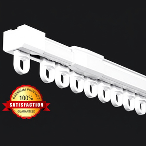Riel de Cortina Telescópico Cortable y Ajustable, Riel de Ventana de Aluminio de Longitud Flexible - Product Image 1