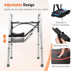 Aide à la marche DuraPower avec support pour les jambes, genouillère et repose-pieds pour les personnes âgées, utilisation en extérieur - Product Image 3