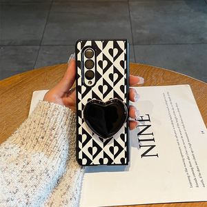 Custodia Protettiva in Pelle Antiurto SP036 con Supporto a Cuore Compatibile con <span class=keywords><strong>Samsung</strong></span> Z Fold 3/4, Z Fold 5/6, W22/24 - Product Image 2