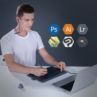 Tablette Graphique Huion HS611 Grande Taille 10.6 Pouces avec Fonction d'Inclinaison et Touches Multimédia pour Artiste, Designer et Accessoires PC