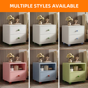 Modern Metal Nightstand 2 <b>Drawer</b> Bedside Table <b>Small</b> Storage Cabinet for Bedroom Kids Dorm Living Room - Product Image 5