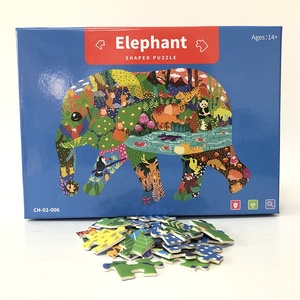 Popolare <span class=keywords><strong>Puzzle</strong></span> per Bambini a Forma di Elefante Irregolare, Personalizzato <span class=keywords><strong>200</strong></span> Pezzi, <span class=keywords><strong>Puzzle</strong></span> Speciale a Tema Animale - Product Image 2