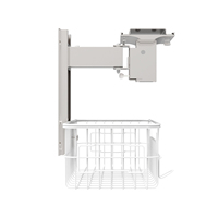 Support de moniteur patient en alliage d'aluminium avec roulettes verrouillables, rotation à 360 degrés, hauteur réglable 800-1200 mm pour hôpital et soins intensifs