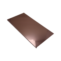 Tôle d'aluminium anodisé miroir bronze 5005 5052 de 0,21 mm à 3 mm avec AA20 pour façade de magasin de luxe et mur de hall d'hôtel haut de gamme