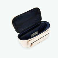 Sac cosmétique imperméable en polyester avec fermeture éclair, poignée souple, plusieurs poches, grande capacité, étui de rangement portable pour maquillage, logo personnalisé