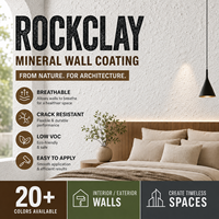 Revestimiento en Polvo Seco Mineral Inorgánico Acrílico, Impermeable y Duradero, para Baño, Cocina y Sótano, Aplicación Segura con Brocha