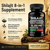 Capsules de Shilajit 60 comprimés Extrait de résine himalayenne pure Stimulant énergétique pour hommes et femmes OEM Étiquette privée