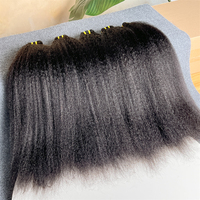 Extensions de cheveux humains vierges vietnamiens de grande qualité, cuticules alignées, texture Kinky Straight, double épaisseur, en lots, pour professionnels