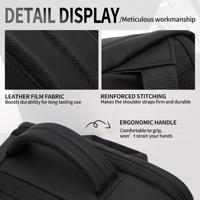 Mochila de Viaje para Portátil de Gran Capacidad, Impermeable, de Poliéster, con Puerto USB, 20-39L, Diseño Geométrico, con Cierre, para Universidad, Negocios, Camping
