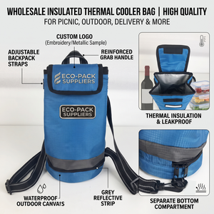 Wholesale Custom Logo High Quality Insulated <b>Cooler</b> Bag: Leakproof Thermal Food/Wine Pouch <b>for</b> Picnic & Outdoor - Product Image 1