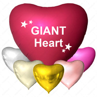 Ballon en aluminium en forme de coeur Ballon en mylar d'hélium pour mariage Décoration de la Saint-Valentin Fête des mères Fête des pères Ballons en aluminium de 70 pouces